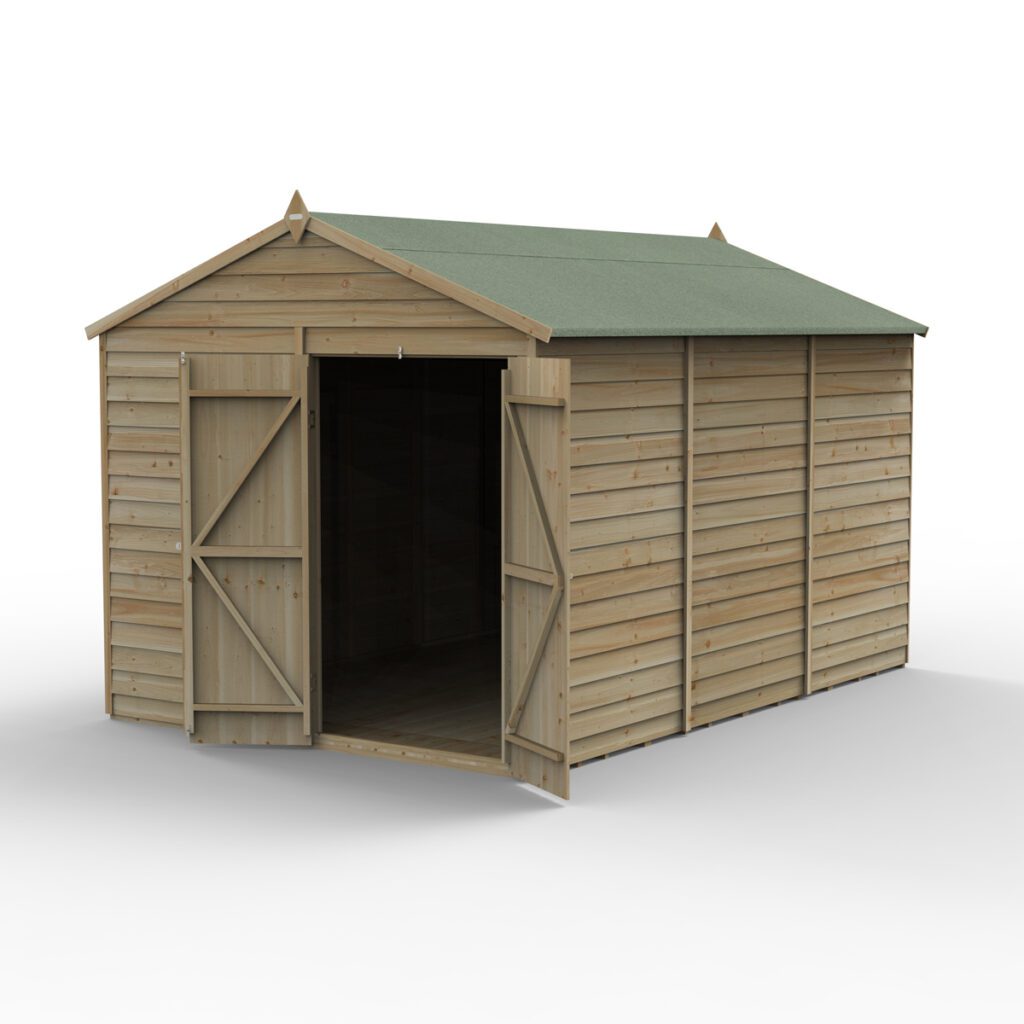 4LIFE Apex Shed 8×12 – Double Door – No Window (Installation) 5013053200216 2